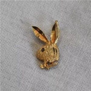 Vintage 14K Yellow Gold Playboy Bunny Charm Pendant